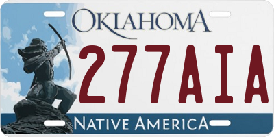 OK license plate 277AIA