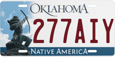 OK license plate 277AIY