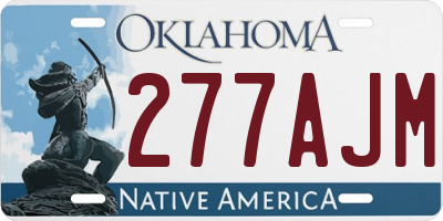 OK license plate 277AJM