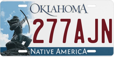 OK license plate 277AJN