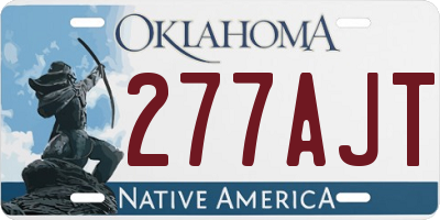 OK license plate 277AJT