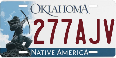 OK license plate 277AJV