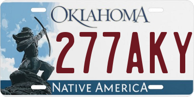 OK license plate 277AKY