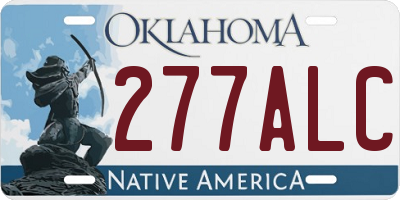 OK license plate 277ALC