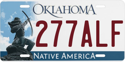 OK license plate 277ALF