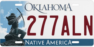OK license plate 277ALN