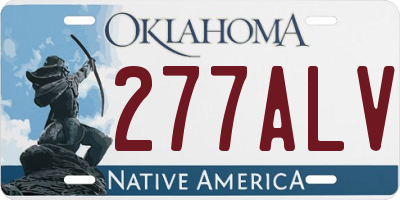 OK license plate 277ALV