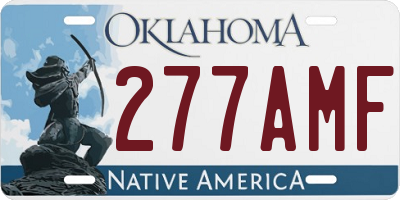 OK license plate 277AMF