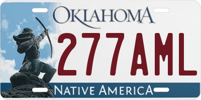 OK license plate 277AML