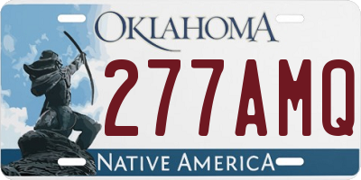 OK license plate 277AMQ