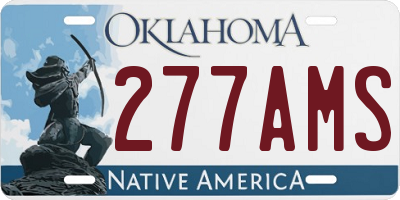OK license plate 277AMS