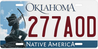 OK license plate 277AOD