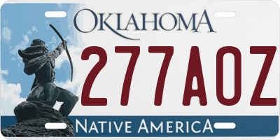 OK license plate 277AOZ