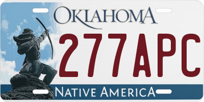 OK license plate 277APC