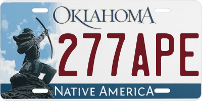 OK license plate 277APE