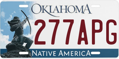 OK license plate 277APG