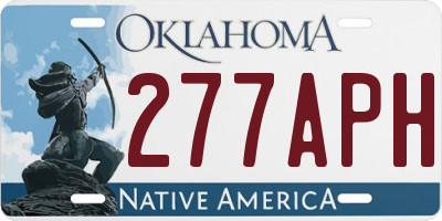 OK license plate 277APH