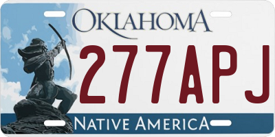 OK license plate 277APJ
