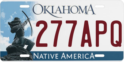 OK license plate 277APQ