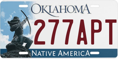 OK license plate 277APT