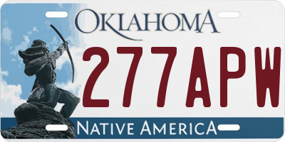 OK license plate 277APW