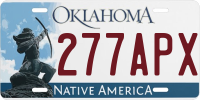 OK license plate 277APX