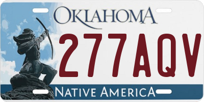 OK license plate 277AQV
