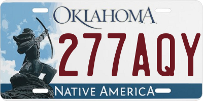 OK license plate 277AQY