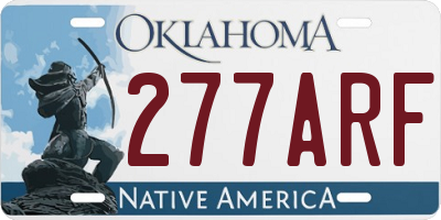 OK license plate 277ARF