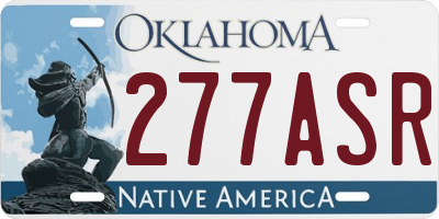 OK license plate 277ASR