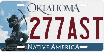 OK license plate 277AST