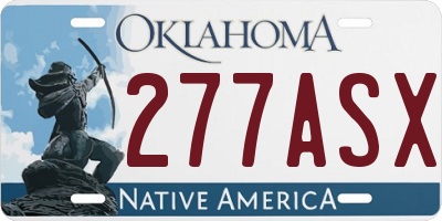 OK license plate 277ASX