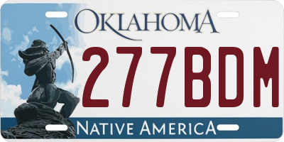 OK license plate 277BDM