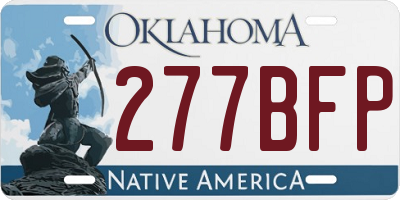 OK license plate 277BFP