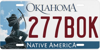 OK license plate 277BOK