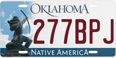OK license plate 277BPJ