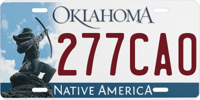 OK license plate 277CAO