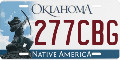 OK license plate 277CBG