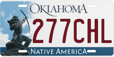 OK license plate 277CHL