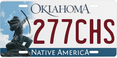 OK license plate 277CHS
