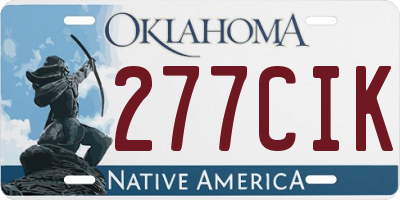 OK license plate 277CIK