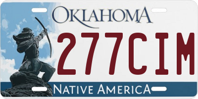 OK license plate 277CIM