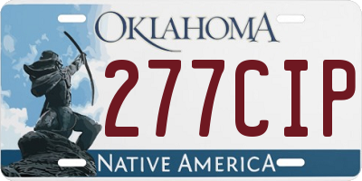 OK license plate 277CIP