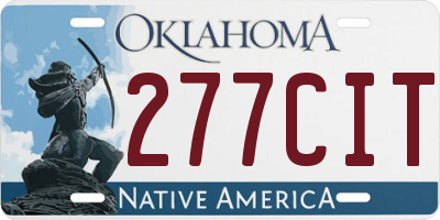 OK license plate 277CIT
