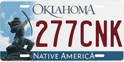 OK license plate 277CNK