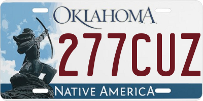 OK license plate 277CUZ