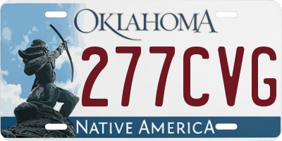 OK license plate 277CVG