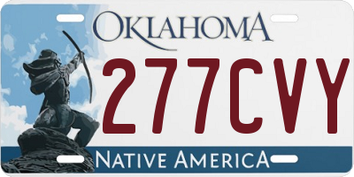 OK license plate 277CVY