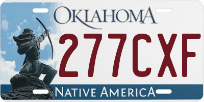 OK license plate 277CXF