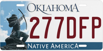 OK license plate 277DFP